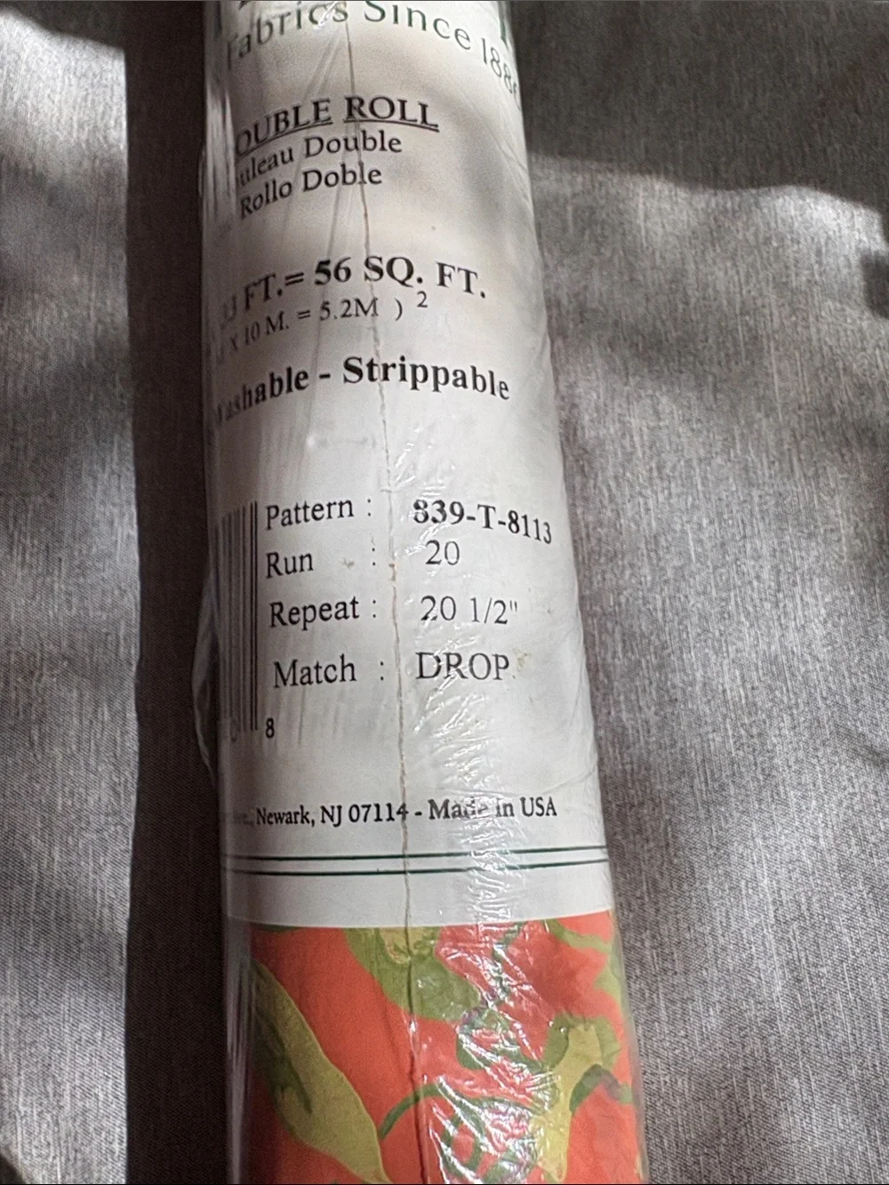 Thibaut Double Roll Wallpaper Pattern 839-T-8113 New Old Stock In Package